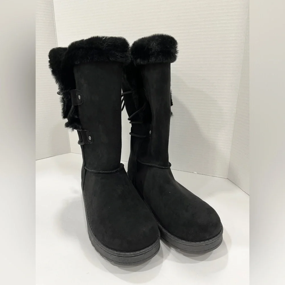 Arizona Jean‎ Co Womens Shawner Flat Heel Winter Boots. Size 9. Color: Black